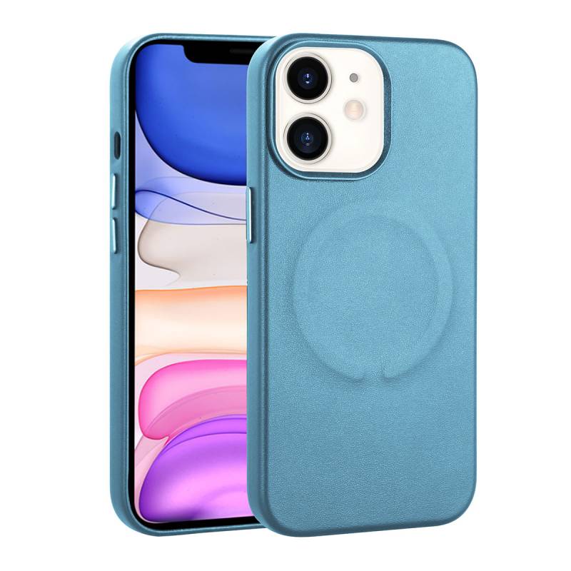 Apple iPhone 11 Kılıf PU Deri M-safe Wireless Şarj Özellikli Zore Derix Kapak - 5