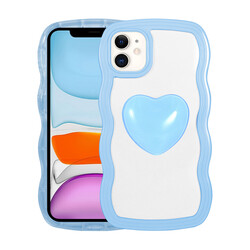 Apple iPhone 11 Kılıf Renkli Kalp Figürlü Zore Ponçik Kapak - Thumbnail