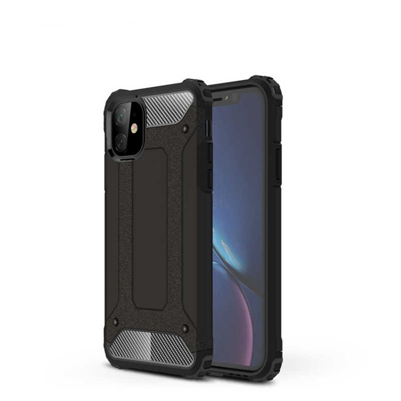 Apple iPhone 11 Kılıf Zore Crash Silikon Kapak - Siyah