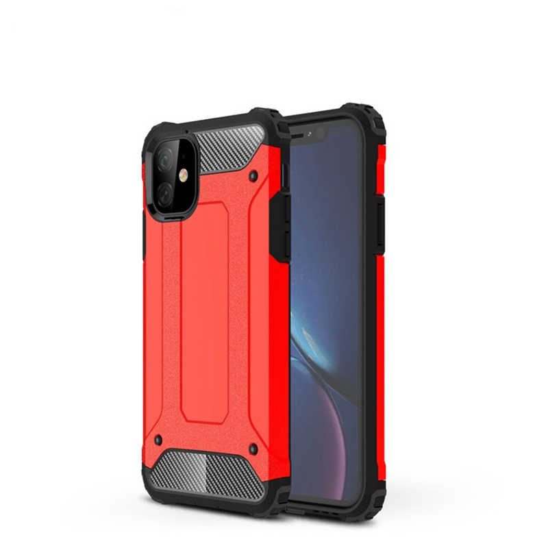 Apple iPhone 11 Kılıf Zore Crash Silikon Kapak - Kırmızı