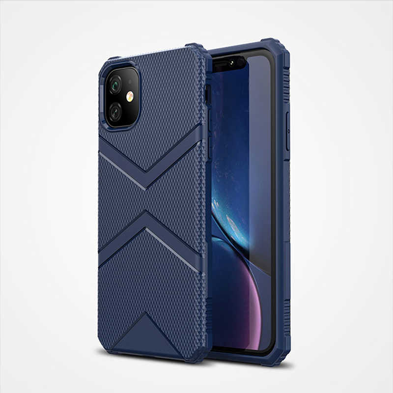 Apple iPhone 11 Kılıf Zore Hank Silikon - Lacivert