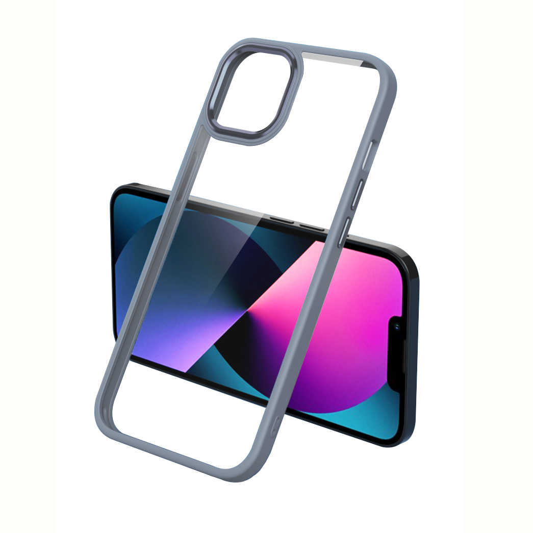 Apple iPhone 11 Kılıf Zore Krom Kapak - Lavendery Gray