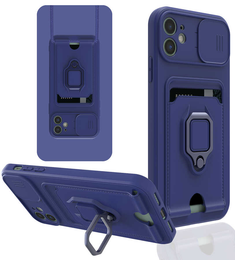 Apple iPhone 11 Kılıf Zore Pelit Kapak - Lacivert