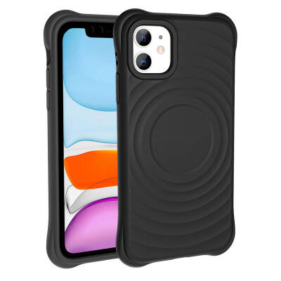 Apple iPhone 11 M-safe Şarj Özellikli Airbagli Mat Görünümlü Zore Hepi Kapak - Zore