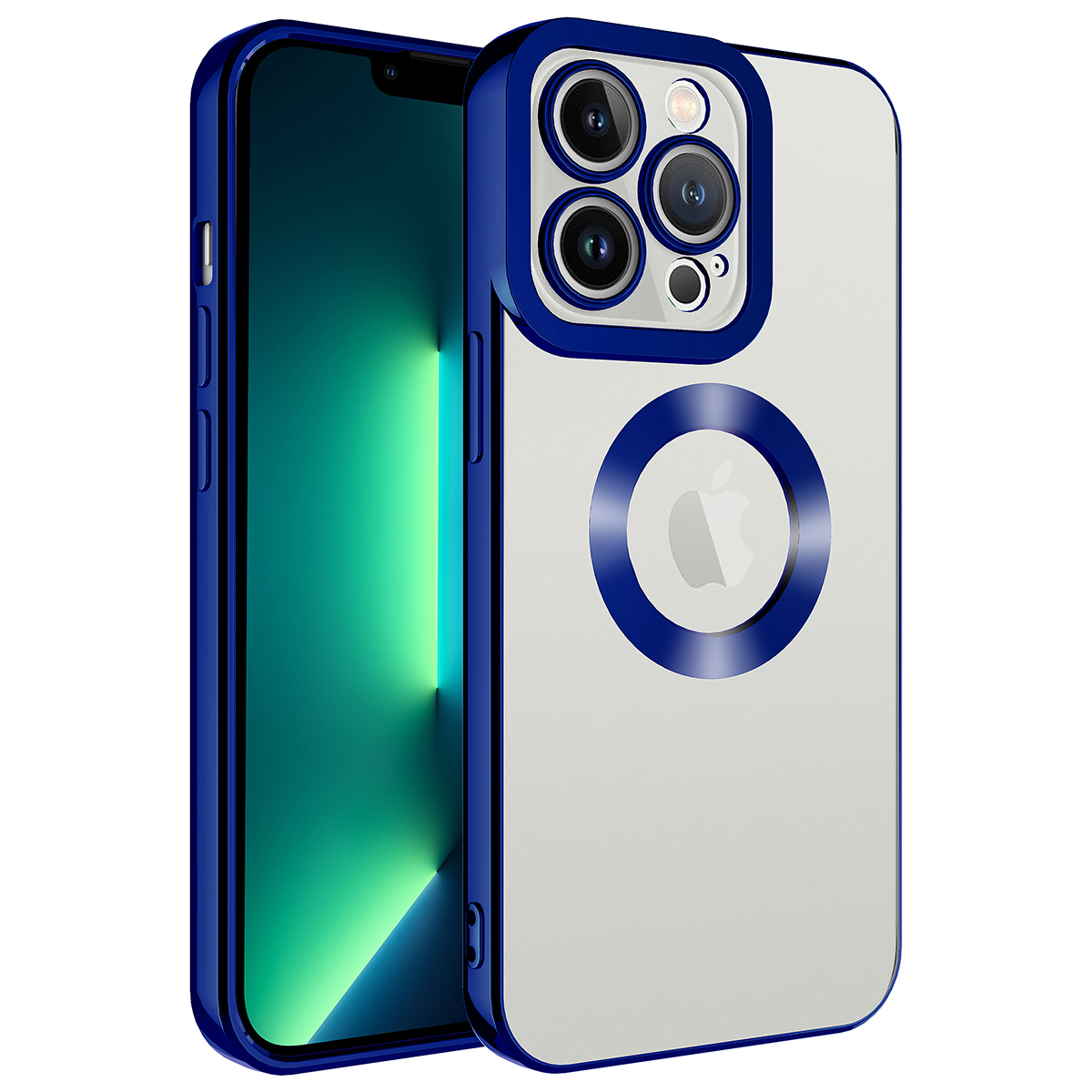 Apple iPhone 11 Pro Kılıf Kamera Korumalı Logo Gösteren Zore Omega Kapak - Lacivert