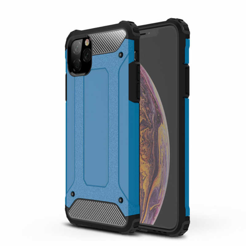 Apple iPhone 11 Pro Kılıf Zore Crash Silikon Kapak - Mavi