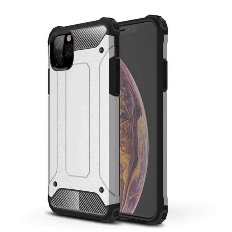 Apple iPhone 11 Pro Kılıf Zore Crash Silikon Kapak - Gri