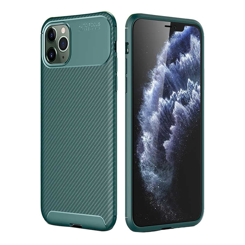 Apple iPhone 11 Pro Kılıf Zore Negro Silikon Kapak - Yeşil