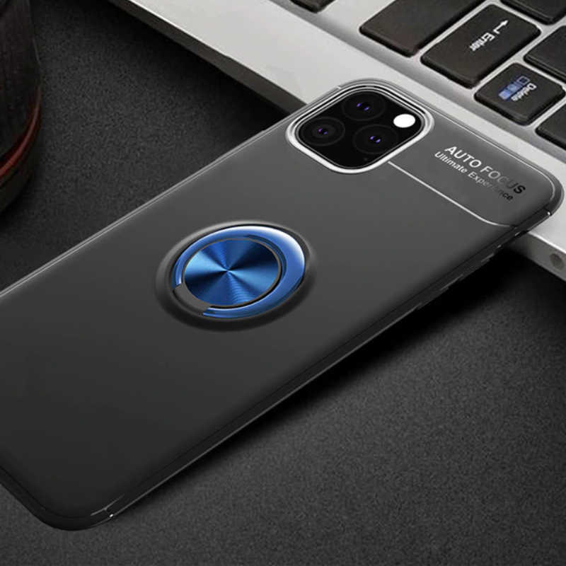 Apple iPhone 11 Pro Kılıf Zore Ravel Silikon Kapak - Siyah-Mavi