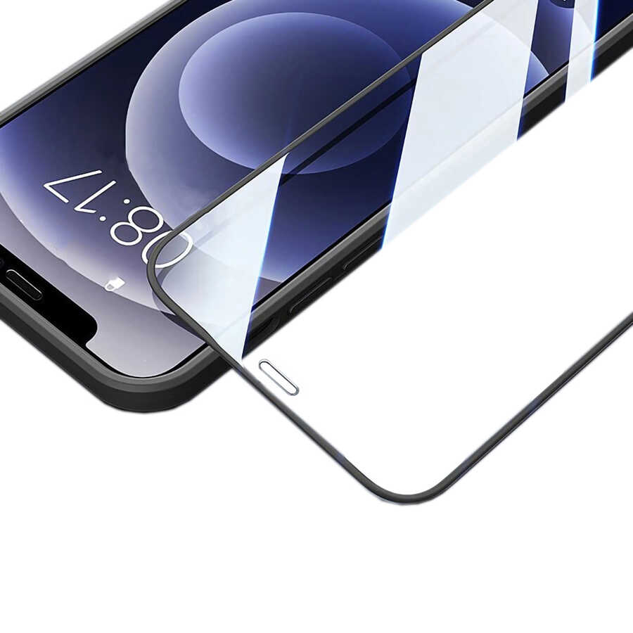 Apple iPhone 11 Pro Max Davin 5D Cam Ekran Koruyucu - Siyah