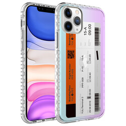 Apple iPhone 11 Pro Max Kılıf Airbag Kenarlı Renkli Desenli Silikon Zore Elegans Kapak - Thumbnail