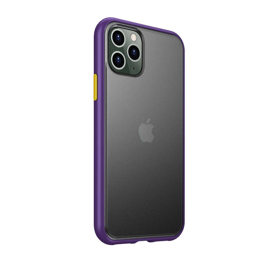 Apple iPhone 11 Pro Max Kılıf Benks Magic Smooth Drop Resistance Kapak - Mor