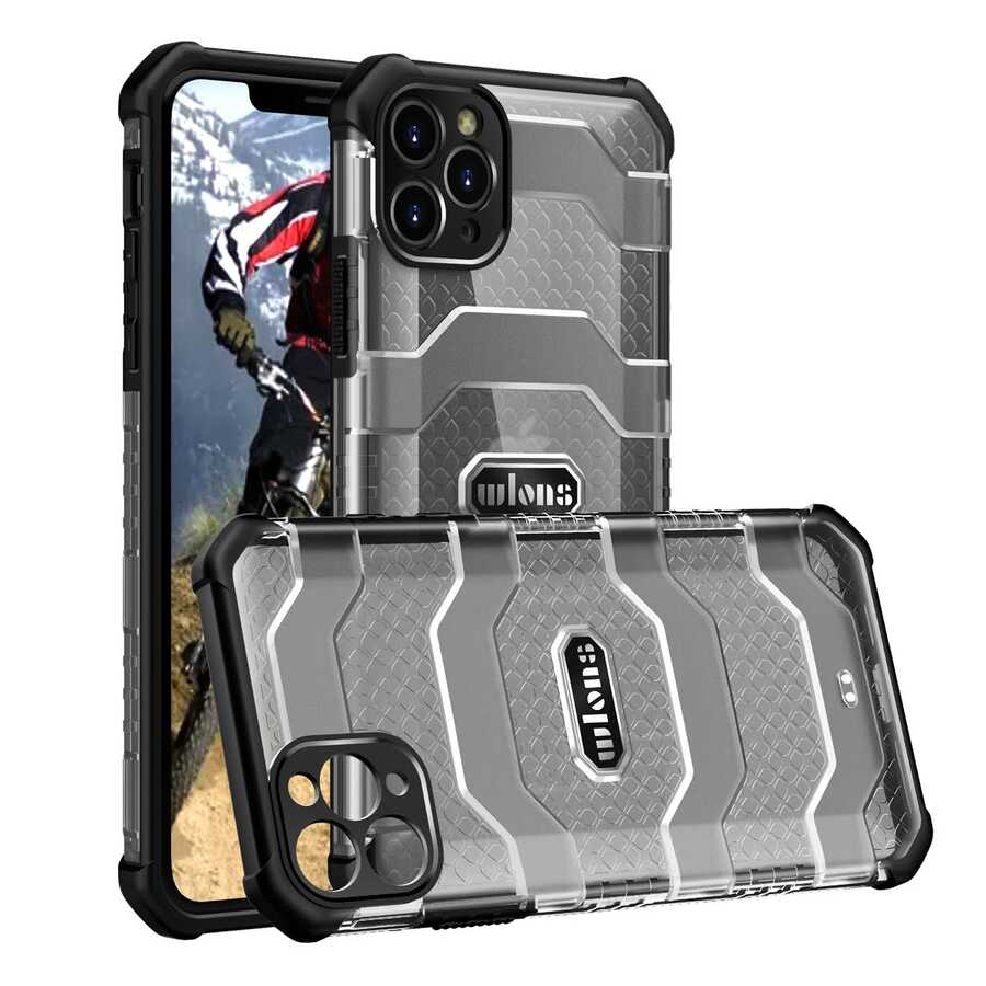 Apple iPhone 11 Pro Max Kılıf Wlons Mit Kapak - Siyah