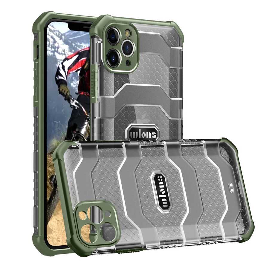 Apple iPhone 11 Pro Max Kılıf Wlons Mit Kapak - Yeşil