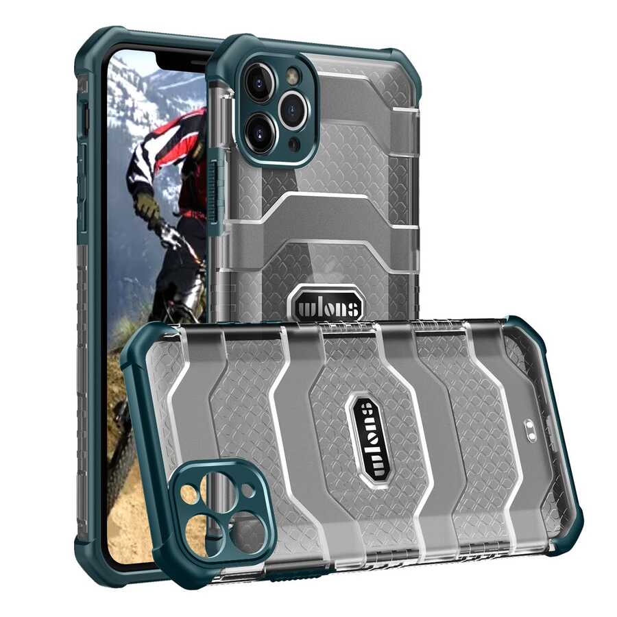 Apple iPhone 11 Pro Max Kılıf Wlons Mit Kapak - Koyu Yeşil