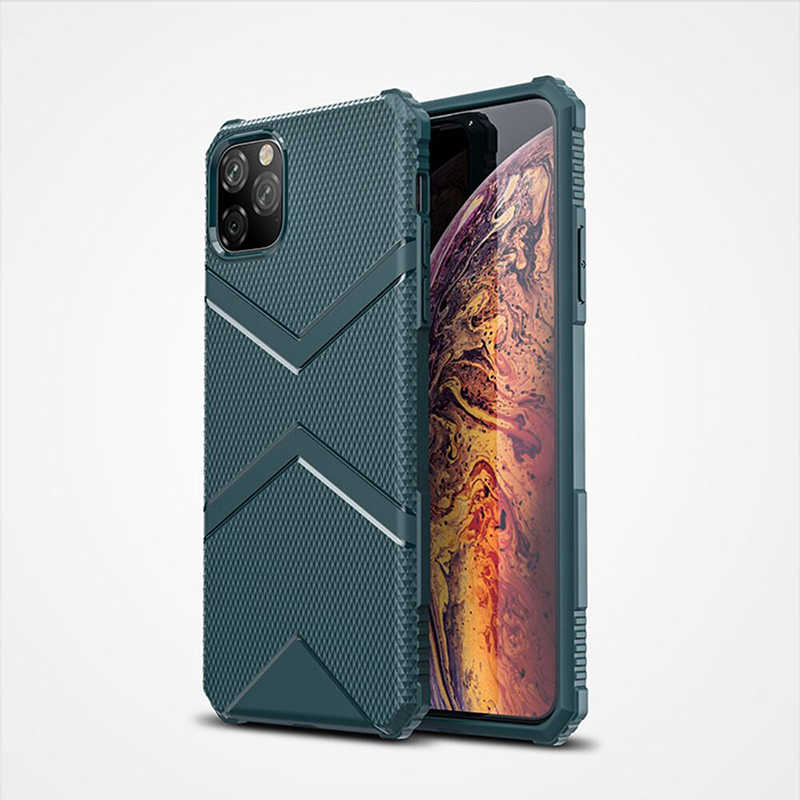 Apple iPhone 11 Pro Max Kılıf Zore Hank Silikon - Koyu Yeşil