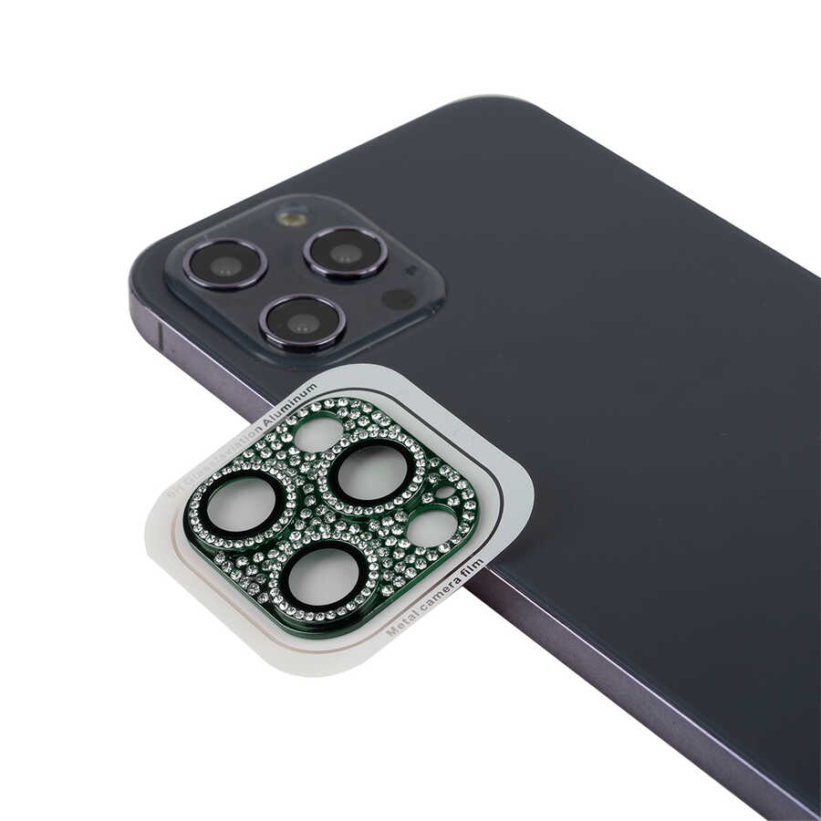 Apple iPhone 11 Pro Max Zore CL-08 Kamera Lens Koruyucu - Koyu Yeşil