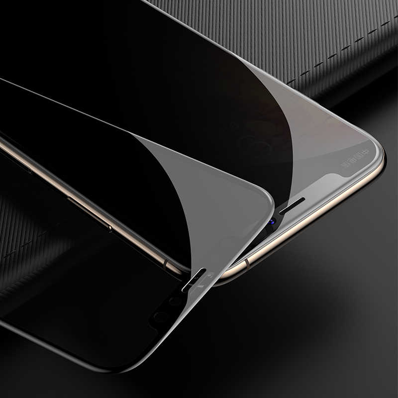 Apple iPhone 11 Pro Zore Kor Privacy Cam Ekran Koruyucu - Siyah