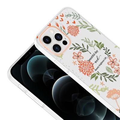 Apple iPhone 12 Case with Camera Protector, Patterned Zore Clip Cover - 9