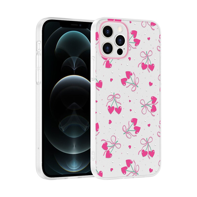 Apple iPhone 12 Case with Camera Protector, Patterned Zore Clip Cover - 2