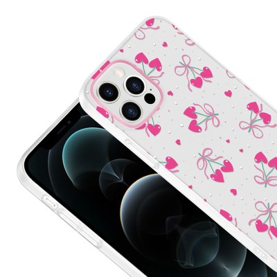Apple iPhone 12 Case with Camera Protector, Patterned Zore Clip Cover - 10