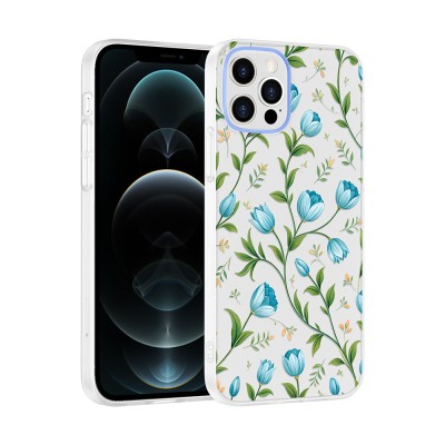Apple iPhone 12 Case with Camera Protector, Patterned Zore Clip Cover - 4