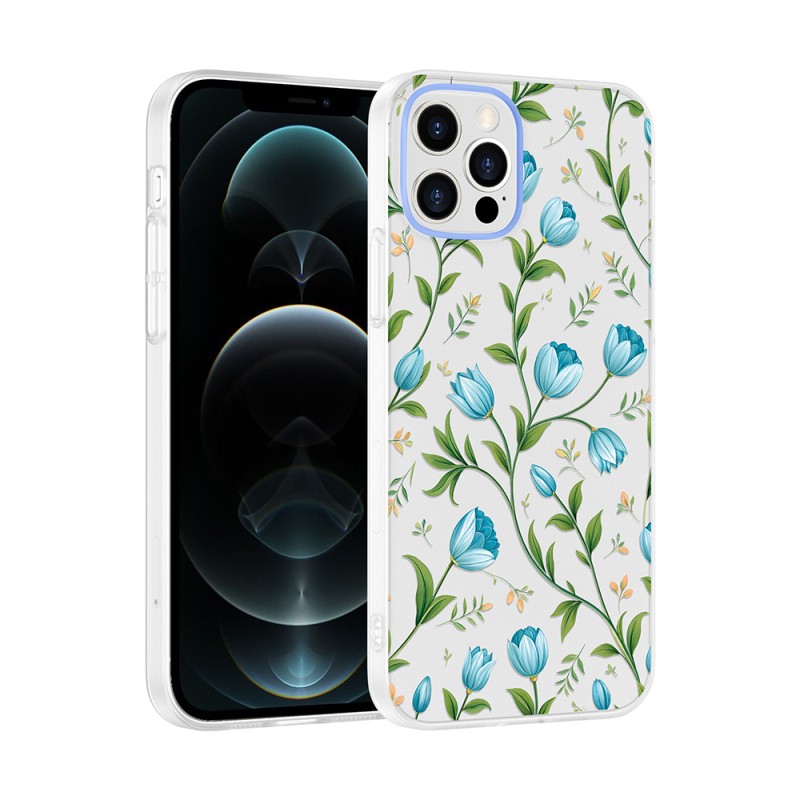 Apple iPhone 12 Case with Camera Protector, Patterned Zore Clip Cover - 4