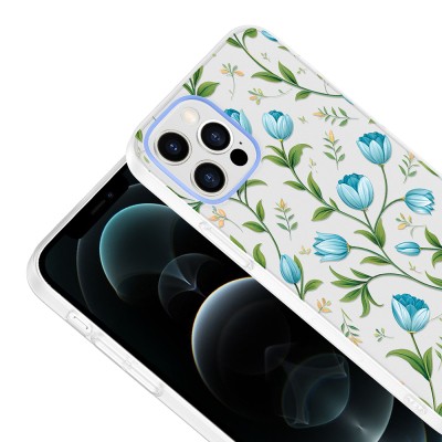 Apple iPhone 12 Case with Camera Protector, Patterned Zore Clip Cover - 12