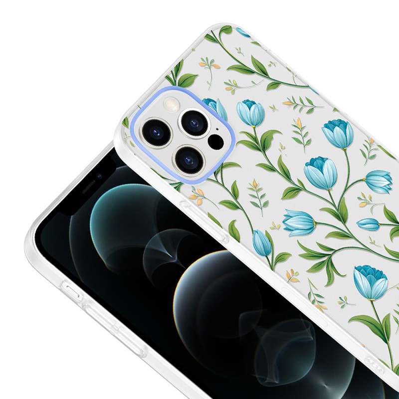 Apple iPhone 12 Case with Camera Protector, Patterned Zore Clip Cover - 12