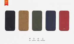 Apple iPhone 12 Kılıf Kajsa Dale Serisi Parallel PU Folio Kapaklı Kılıf - 5