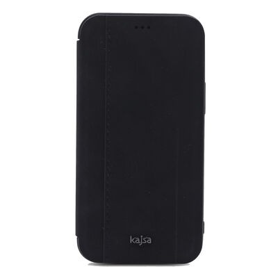 Apple iPhone 12 Kılıf Kajsa Dale Serisi Parallel PU Folio Kapaklı Kılıf - 6
