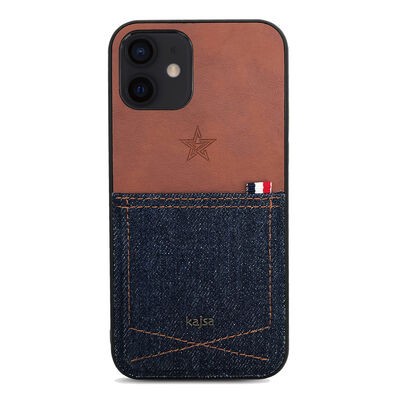 Apple iPhone 12 Kılıf Kajsa Denim Kapak - 1
