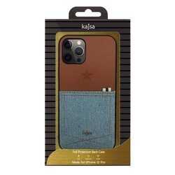 Apple iPhone 12 Kılıf Kajsa Denim Kapak - 2