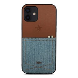 Apple iPhone 12 Kılıf Kajsa Denim Kapak - 6