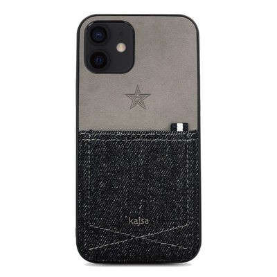 Apple iPhone 12 Kılıf Kajsa Denim Kapak - 7