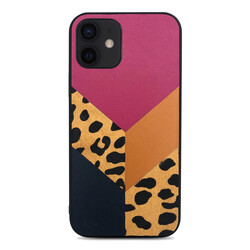 Apple iPhone 12 Kılıf Kajsa Glamorous Serisi Leopard Combo Kapak - Kajsa
