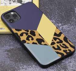 Apple iPhone 12 Kılıf Kajsa Glamorous Serisi Leopard Combo Kapak - 6