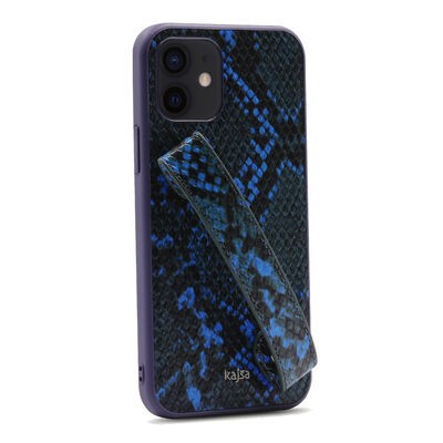 Apple iPhone 12 Kılıf Kajsa Glamorous Serisi Snake Handstrap Kapak - 6