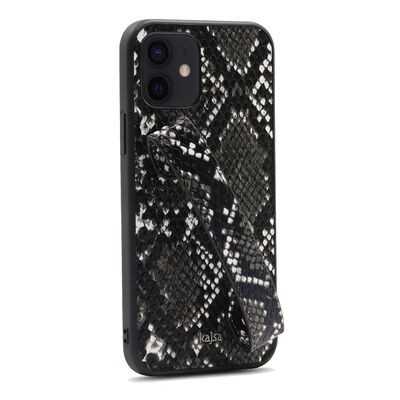 Apple iPhone 12 Kılıf Kajsa Glamorous Serisi Snake Handstrap Kapak - 8