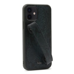 Apple iPhone 12 Kılıf Kajsa Glamorous Serisi Snake Handstrap Kapak - 9