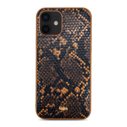 Apple iPhone 12 Kılıf Kajsa Glamorous Serisi Snake Pattern Kapak - Kajsa