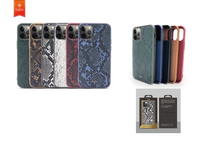 Apple iPhone 12 Kılıf Kajsa Glamorous Serisi Snake Pattern Kapak - 3