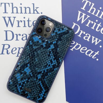 Apple iPhone 12 Kılıf Kajsa Glamorous Serisi Snake Pattern Kapak - 6
