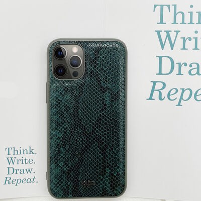 Apple iPhone 12 Kılıf Kajsa Glamorous Serisi Snake Pattern Kapak - 10