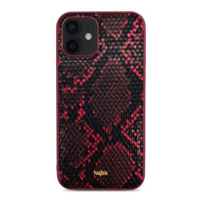 Apple iPhone 12 Kılıf Kajsa Glamorous Serisi Snake Pattern Kapak - 16