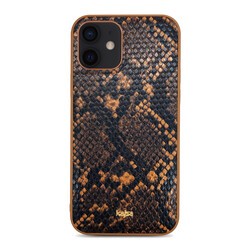 Apple iPhone 12 Kılıf Kajsa Glamorous Serisi Snake Pattern Kapak - 17