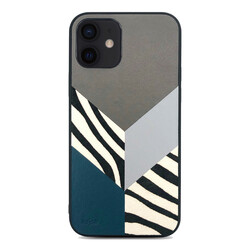 Apple iPhone 12 Kılıf Kajsa Glamorous Serisi Zebra Combo Kapak - Kajsa