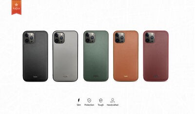 Apple iPhone 12 Kılıf ​Kajsa Luxe Collection Hakiki Deri Kapak - 5