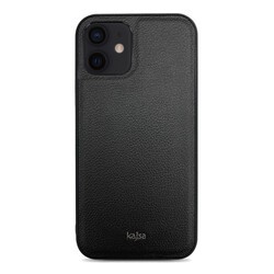 Apple iPhone 12 Kılıf ​Kajsa Luxe Collection Hakiki Deri Kapak - 7