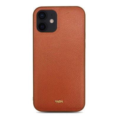Apple iPhone 12 Kılıf ​Kajsa Luxe Collection Hakiki Deri Kapak - 9
